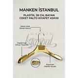 Manken İstanbul 10 Adet İtalyan Kanca A Kalite Gold Kaplama Plastik Ceket Askısı Kıyafet Askısı Çok Renkli