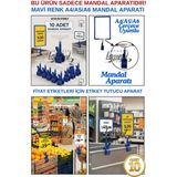 Manken İstanbul 10 Adet Mavi Fıyat Etiketi Mandal Aparatı - Çerçeve Tutucu Mandal (Sadece Mandal Aparatıdır)