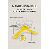 Manken İstanbul 10 Adet Sarı Plastik 30 Cm Çocuk Askısı Çocuk Elbise Askısı Çocuk Kıyafet Askısı Çok Renkli