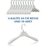 Manken İstanbul 10 Adet Soft Beyaz Abs Plastik Askı Ceket Elbise Askısı Kıyafet Askısı Gömlek Askısı