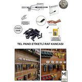 Manken İstanbul 100 Adet 10 cm Etiketli Kanallı Pano Kancası Koruma Kauçuklu Ekstra Güçlü Raf Askısı Raf Kancası