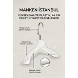 Manken İstanbul 100 Adet Soft Beyaz Abs Plastik Askı Ceket Elbise Askısı Kıyafet Askısı Gömlek Askısı Çok Renkli