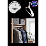 Manken İstanbul 12 Adet Ev Tipi 44 Cm Plastik Ceket Askısı Buluz Askısı Elbise Askısı Kıyafet Askısı Çok Renkli