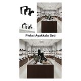 Manken İstanbul 12 Parça Pleksi Siyah Kademeli Ayakkabı Rafı & Ayakkabı Teşhir Standı & Organizer Raf
