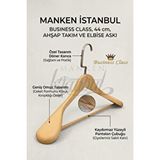 Manken İstanbul 15 Adet Yüksek Kalite 44 Cm Ahşap Askı Ceket Askısı Takım Elbise Askısı Ahşap Elbise Askısı Bej