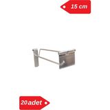 Manken İstanbul 15 cm - 20 Adet Galvaniz Etiketli Tel Pano Kancası Raf Askısı