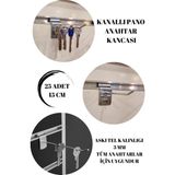 Manken İstanbul 15 cm Kanallı Pano Galvaniz Anahtar Kancası & Tüm Anahtar Grupları Için Uygundur