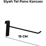 Manken İstanbul 15 cm Siyah Tel Pano Kancası Raf Askısı - 20 ADET