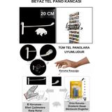 Manken İstanbul 150 Adet 20 cm Delüx Koruma Kauçuklu Beyaz Tel Pano Kancası - Ekstra Güçlü - Raf Askısı -Raf Kancası - 001-Renkli