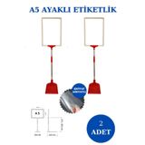 Manken İstanbul 2 Adet Kırmızı Beyaz A5 Ayaklı Fiyat Etiketi Çerçeveli Fiyat Etiketi Eşek Askılık Etiketi