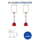 Manken İstanbul 2 Adet Kırmızı Beyaz A5 Ayaklı Fiyat Etiketi Sepet Etiketi Çerçeveli Fiyat Etiketi Eşek Askılık Etiketi215