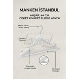 Manken İstanbul 20 Adet A-Kalite Ahşap Ceket Askısı Gömlek Askısı Tişört Askısı Ahşap Askı Elbise Askısı - Beyaz