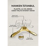 Manken İstanbul 20 Adet İtalyan Kanca A Kalite Gold Kaplama Plastik Ceket Askısı Kıyafet Askısı Takım Elbise Askısı Çok Renkli