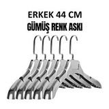 Manken İstanbul 20 Adet İtalyan Kanca A Kalite Gümüş Kaplama Plastik Ceket Askısı Kıyafet Askısı Takım Elbise Askısı