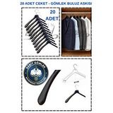 Manken İstanbul 20 Adet Kaydırmaz Abs Plastik Elbise Askısı Ceket Askısı Gömlek Askısı Buluz Askısı Kıyafet Askısı Çok Renkli