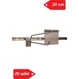 Manken İstanbul 20 cm - 20 Adet Galvaniz Etiketli Kanallı Pano Kancası Raf Askısı