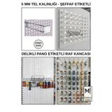 Manken İstanbul 20 Cm 25 Adet Etiket Askılı Delikli Pano Kancası Raf Askısı