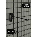 Manken İstanbul 20 cm Siyah Tel Pano Kancası Raf Askısı - 250 ADET