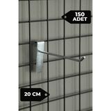 Manken İstanbul 20 cm Tel Pano Kancası Raf Askısı - 150 ADET