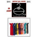 Manken İstanbul 25 Adet ( 14 Cm ) Şeffaf Kristal Şal Askısı–düzenli Ve Estetik Bir Görünüm İçin ! Çok Renkli