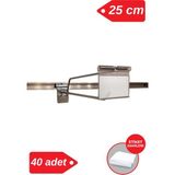 Manken İstanbul 25 cm Galvaniz Etiketli Kanallı Pano Kancası Raf Askısı - 40 adet