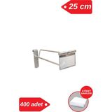 Manken İstanbul 25 cm Galvaniz Etiketli Tel Pano Kancası Raf Askısı - 400 adet