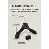 Manken İstanbul 3 Adet Gold Kancalı Plastik Ceket Askısı Kıyafet Askısı Takım Elbise Askısı Çok Renkli