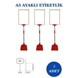 Manken İstanbul 3 Adet Kırmızı Beyaz A5 Ayaklı Fiyat Etiketi Sepet Etiketi Çerçeveli Fiyat Etiketi Eşek Askılık Etiketi215