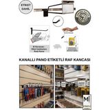 Manken İstanbul 40 Adet 20 cm Etiketli Siyah Kanallı Pano Kancası Koruma Kauçuklu Ekstra Güçlü Raf Askısı Kancası
