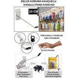 Manken İstanbul 45 Adet 10 cm Delüx Koruma Kauçuklu Kanallı Pano Kancası - Ekstra Güçlü - Raf Askısı - Raf Kancası