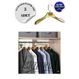 Manken İstanbul 5 Adet Ev Tipi 44 Cm Gold Plastik Ceket Askısı Buluz Askısı Elbise Askısı Kıyafet Askısı Çok Renkli