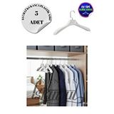 Manken İstanbul 5 Adet Ev Tipi 44 Cm Soft Beyaz Plastik Ceket Askısı Buluz Askısı Elbise Askısı Kıyafet Askısı Çok Renkli