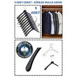 Manken İstanbul 5 Adet Kaydırmaz Abs Plastik Elbise Askısı Ceket Askısı Gömlek Askısı Buluz Askısı Kıyafet Askısı Çok Renkli