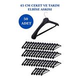 Manken İstanbul 50 Adet Plastik Yüksek Kalite Ceket Askısı, Elbise Askısı, Takım Elbise Askısı Çok Renkli