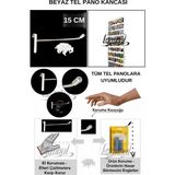 Manken İstanbul 55 Adet 15 cm Delüx Koruma Kauçuklu Beyaz Tel Pano Kancası - Ekstra Güçlü - Raf Askısı -Raf Kancası