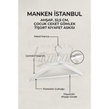Manken İstanbul 6 Adet Çocuk Ahşap Ceket Askısı Gömlek Askısı Tişört Askısı Ahşap Askı Elbise Askısı Çok Renkli