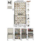 Manken İstanbul 90 x 190 cm Tel Pano Standı - 50 Adet Gold Askı Çubuklu Tel Pano Kancalı Ürün Standı