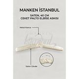 Manken İstanbul A Kalite Saten 5 Adet Elbise Askısı Palto Askısı Ceket Askısı Çok Renkli