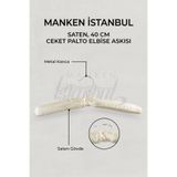 Manken İstanbul A Kalite Saten 5 Adet Elbise Askısı Palto Askısı Ceket askısı