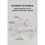 Manken İstanbul Abs Plastik 20 Adet Yüksek Kalite 30 Cm Pantolon Askısı Etek Askısı Mandallı Askı Çok Renkli