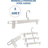 Manken İstanbul Abs Plastik 3 Adet Yüksek Kalite 30 cm Pantolon Askısı Etek Askısı Mandallı Askı