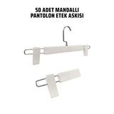 Manken İstanbul Abs Plastik 50 Adet Yüksek Kalite 30 Cm Pantolon Askısı Etek Askısı Mandallı Askı