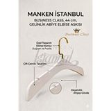 Manken İstanbul Business Class 44 Cm Gold İtalyan Kanca 3 Adet Gelinlik Askısı Elbise Askısı Abiye Askısı Ahşap Askı Çok Renkli