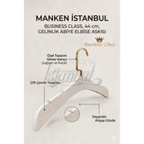 Manken İstanbul Business Class 44 cm Gold Italyan Kanca 3 Adet Gelinlik Askısı Elbise Askısı Abiye Askısı Ahşap Askı