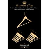 Manken İstanbul Business Class 45 cm Gold Italyan Kanca 10 Adet Ceket Askısı Buluz Askısı Elbise Askısı Ahşap Askı - Ahşap Rengi