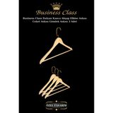 Manken İstanbul Business Class 45 Cm Gold İtalyan Kanca 3 Adet Ceket Askısı Buluz Askısı Elbise Askısı Ahşap Askı