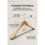 Manken İstanbul Business Class 5 Adet 44 Cm Masif Ahşap Takım Elbise Askısı Palto Askısı Ceket Askısı Çok Renkli