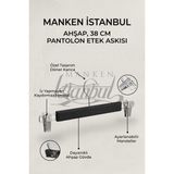 Manken İstanbul Delüks 20 Adet Ahşap Siyah-Beyaz-Ceviz Ahşap Mandallı Pantolon Askısı Etek Askısı Elbise Askısı - 001-Renkli