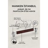 Manken İstanbul Delüks 5 Adet Ahşap Siyah-beyaz-ceviz Ahşap Mandallı Pantolon Askısı Etek Askısı Elbise Askısı Çok Renkli