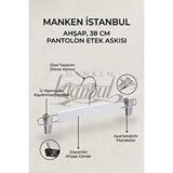 Manken İstanbul Delüks 50 Adet Ahşap Siyah-beyaz-ceviz Ahşap Mandallı Pantolon Askısı Etek Askısı Elbise Askısı Çok Renkli